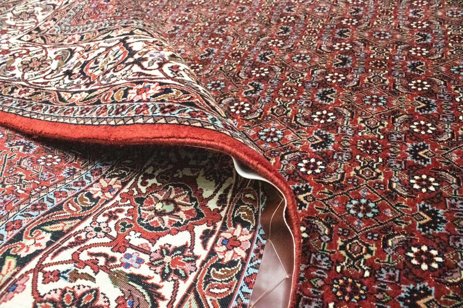 Alfombra persa - Bidjar - 296 x 202 cm - rojo
