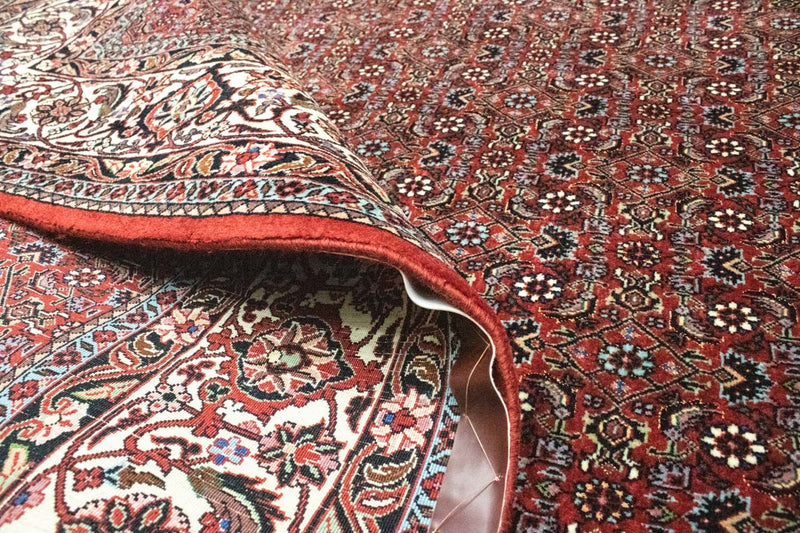 Alfombra persa - Bidjar - 296 x 202 cm - rojo