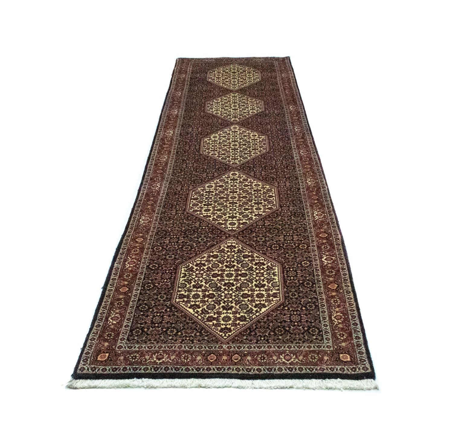 Alfombra de pasillo Alfombra persa - Bidjar - 327 x 83 cm - negro