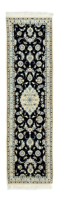 Alfombra de pasillo Alfombra persa - Nain - 215 x 57 cm - azul oscuro