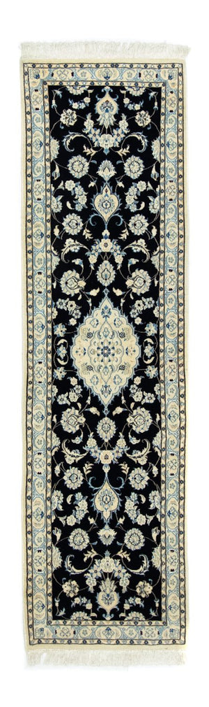 Alfombra de pasillo Alfombra persa - Nain - 215 x 57 cm - azul oscuro