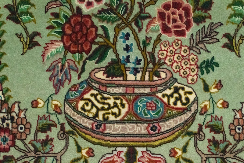 Alfombra Persa - Tabriz - Real - 83 x 62 cm - verde