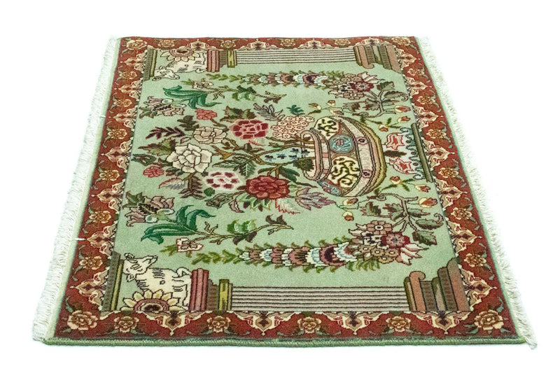 Alfombra Persa - Tabriz - Real - 83 x 62 cm - verde