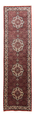 Alfombra de pasillo Alfombra persa - Bidjar - 340 x 88 cm - rojo
