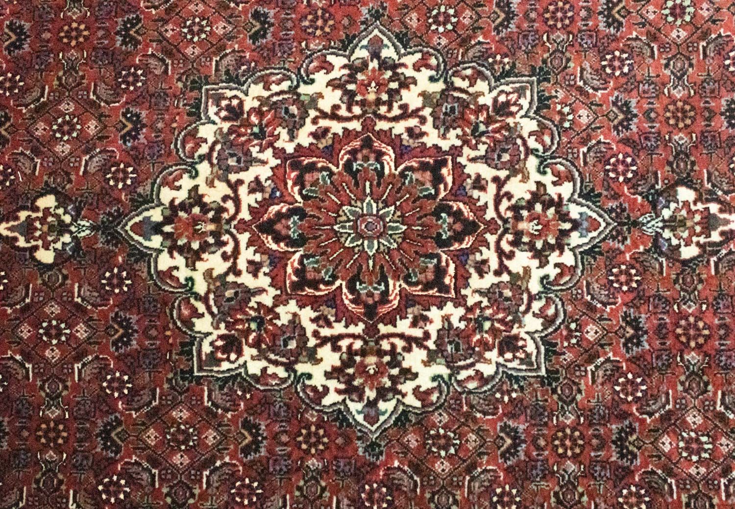 Alfombra de pasillo Alfombra persa - Bidjar - 340 x 88 cm - rojo