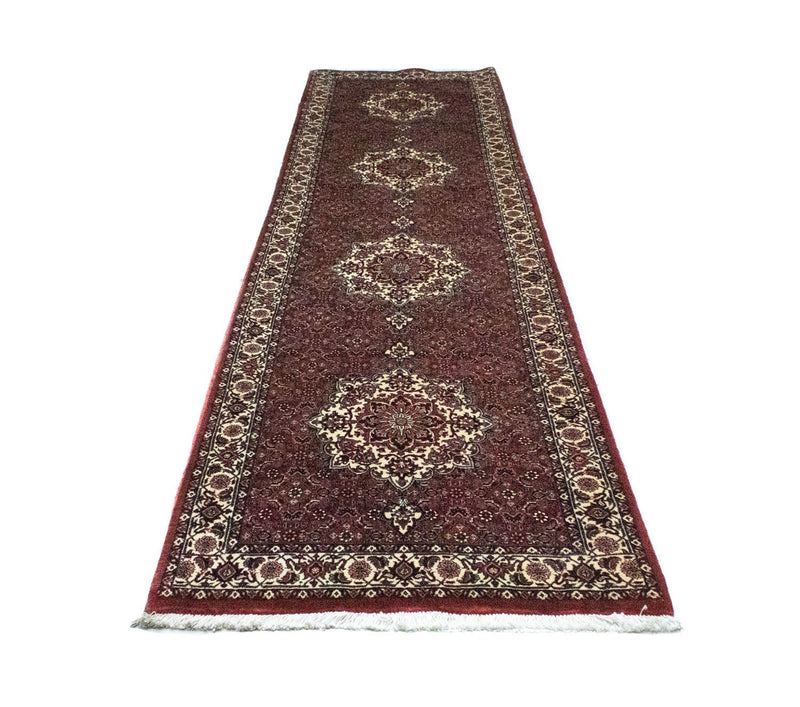 Alfombra de pasillo Alfombra persa - Bidjar - 340 x 88 cm - rojo