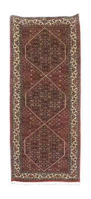 Alfombra de pasillo Alfombra persa - Bidjar - 213 x 78 cm - marrón