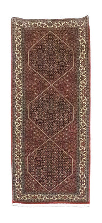 Alfombra de pasillo Alfombra persa - Bidjar - 213 x 78 cm - marrón
