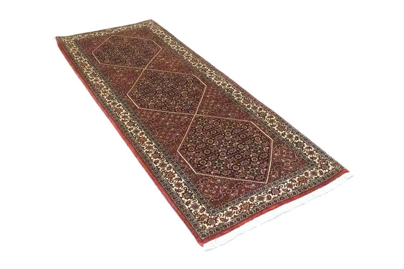 Alfombra de pasillo Alfombra persa - Bidjar - 213 x 78 cm - marrón