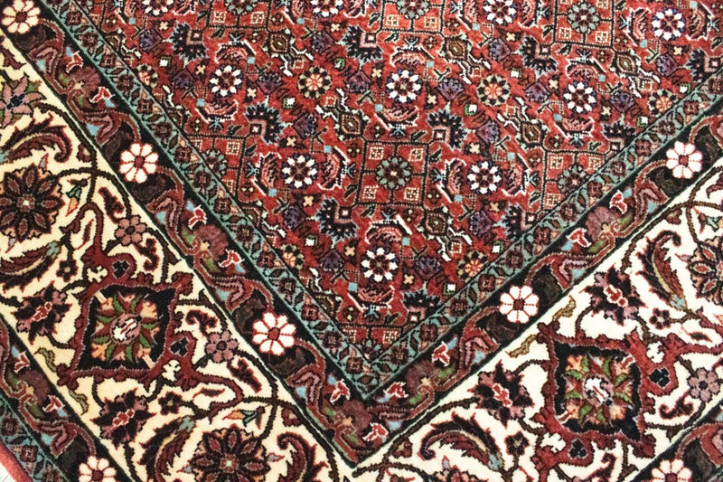 Alfombra persa - Bidjar cuadrado  - 210 x 203 cm - rojo
