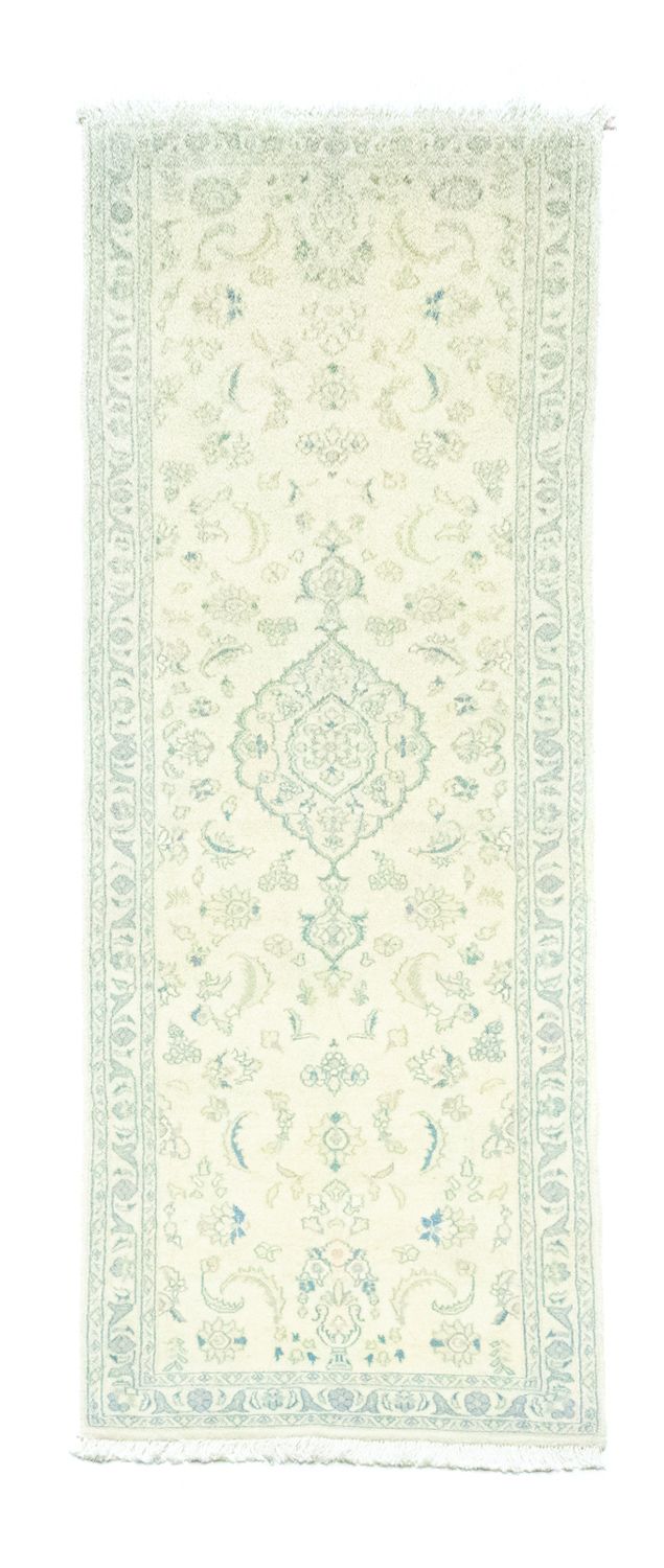 Alfombra de pasillo Alfombra persa - Nain - 250 x 72 cm - blanco natural