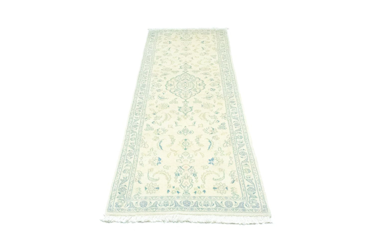 Alfombra de pasillo Alfombra persa - Nain - 250 x 72 cm - blanco natural