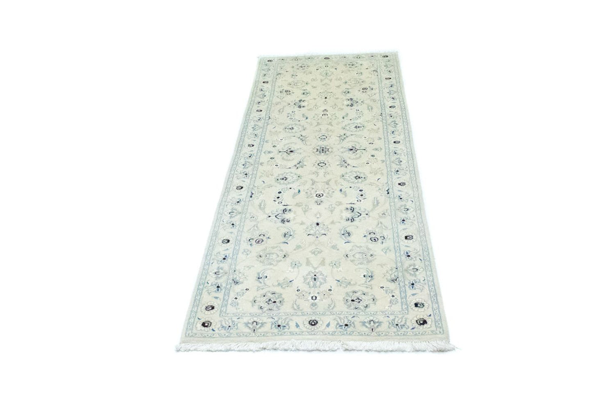 Alfombra de pasillo Alfombra persa - Nain - 207 x 68 cm - blanco natural