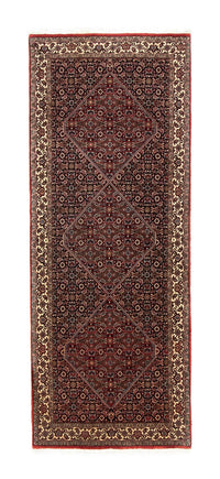 Alfombra de pasillo Alfombra persa - Bidjar - 216 x 85 cm - rojo oscuro