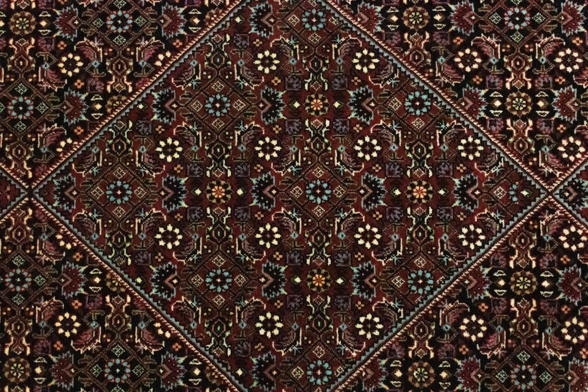 Alfombra de pasillo Alfombra persa - Bidjar - 216 x 85 cm - rojo oscuro