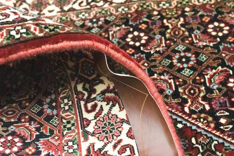 Alfombra de pasillo Alfombra persa - Bidjar - 216 x 85 cm - rojo oscuro