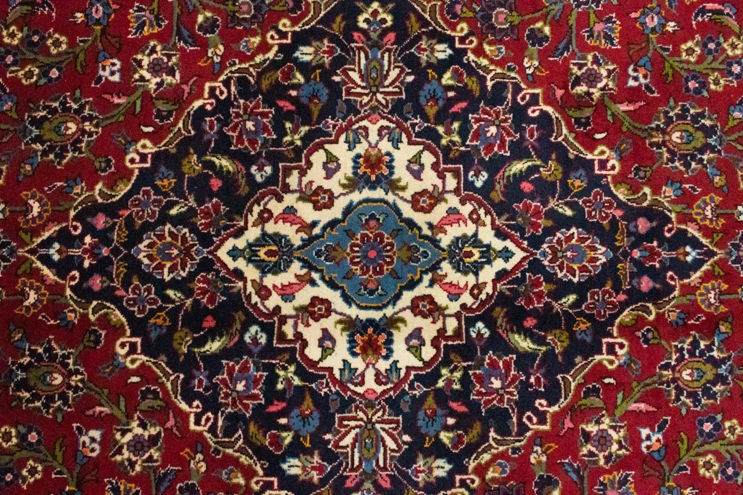 Alfombra persa - Keshan - 368 x 250 cm - rojo