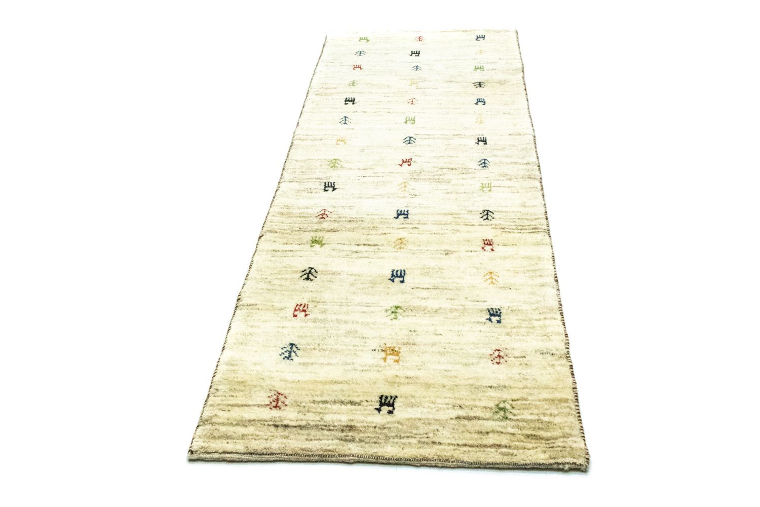 Alfombra de pasillo Alfombra Gabbeh - Persa - 219 x 75 cm - beige
