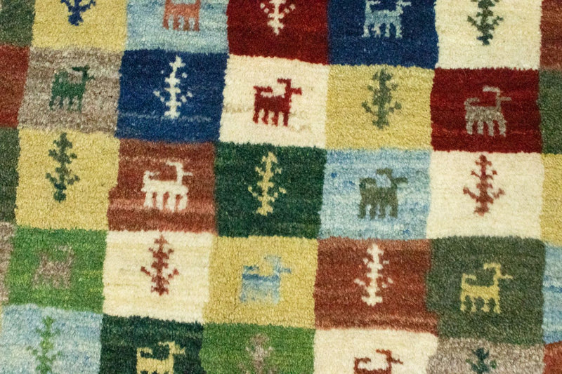 Alfombra Gabbeh - Persa - 136 x 100 cm - colorido