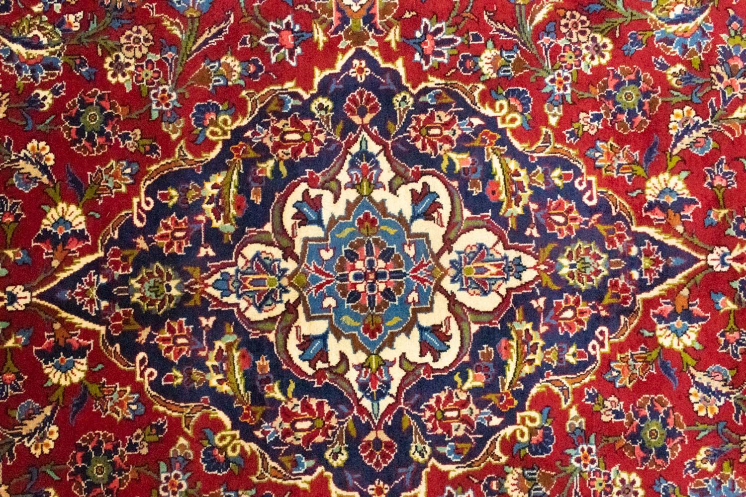 Alfombra persa - Keshan - 350 x 245 cm - rojo