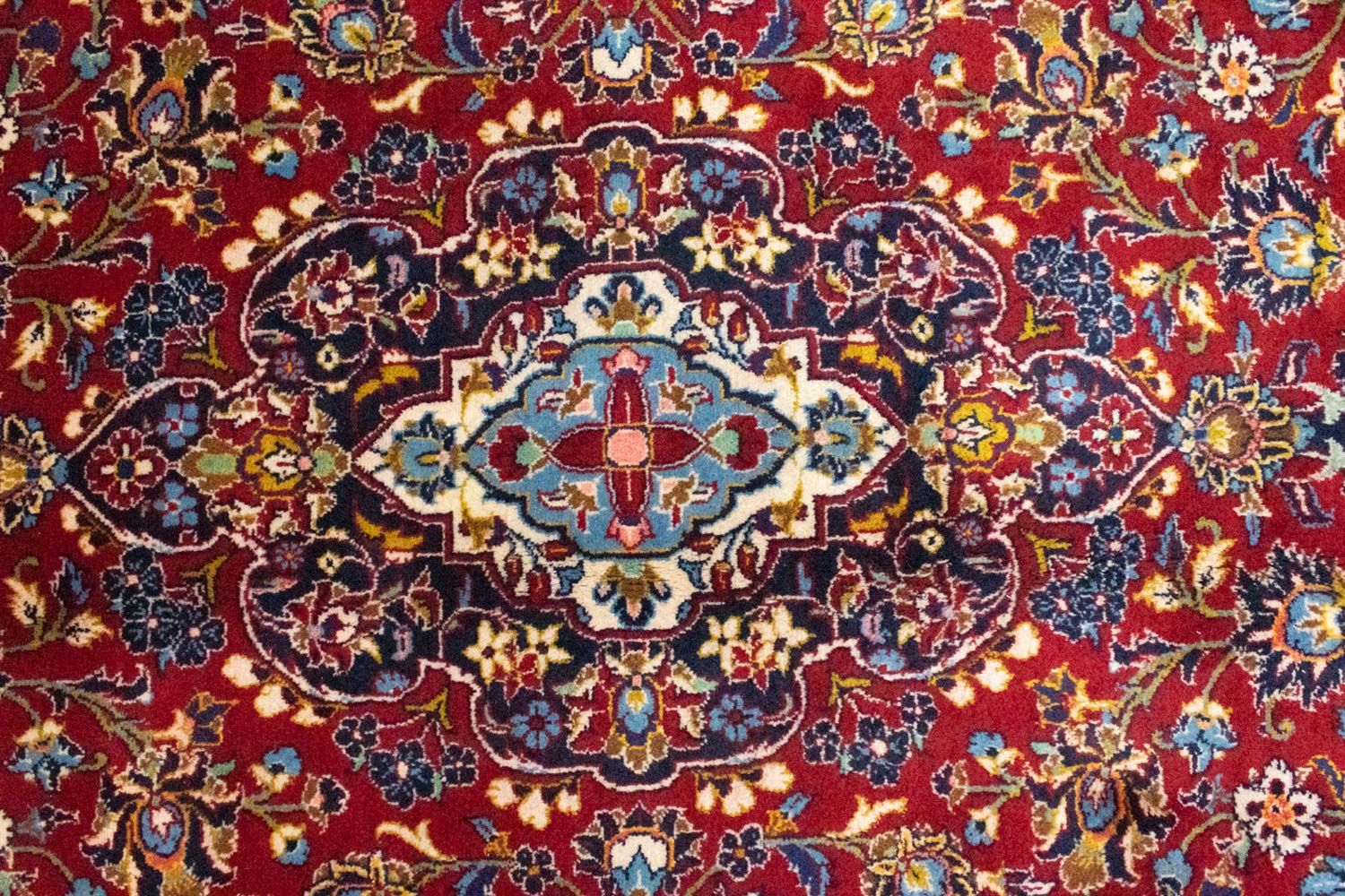 Alfombra persa - Keshan - 362 x 250 cm - rojo