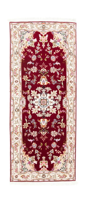 Alfombra de pasillo Alfombra Persa - Tabriz - Real - 200 x 83 cm - rojo