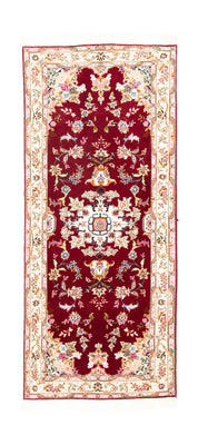 Alfombra de pasillo Alfombra Persa - Tabriz - Real - 202 x 81 cm - rojo