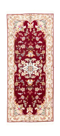 Alfombra de pasillo Alfombra Persa - Tabriz - Real - 202 x 81 cm - rojo
