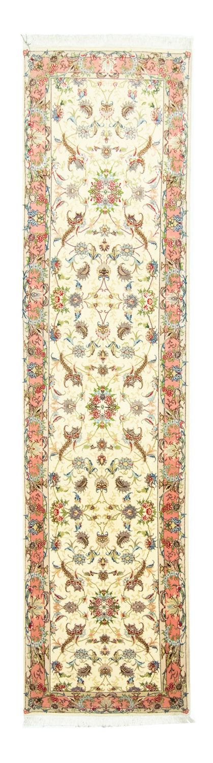Alfombra de pasillo Alfombra Persa - Tabriz - Real - 317 x 78 cm - beige