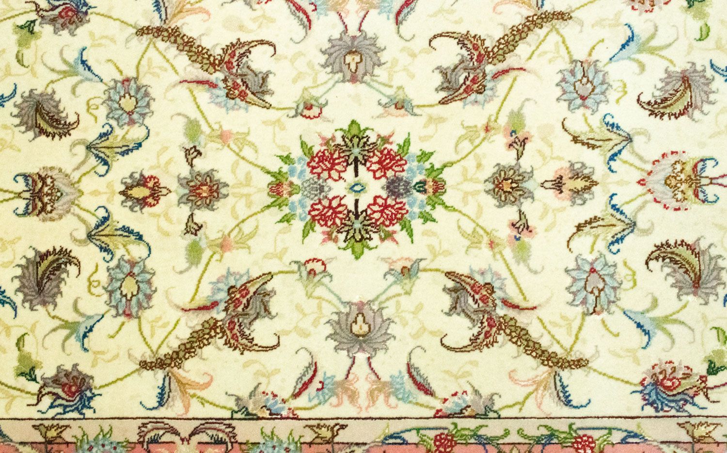 Alfombra de pasillo Alfombra Persa - Tabriz - Real - 317 x 78 cm - beige
