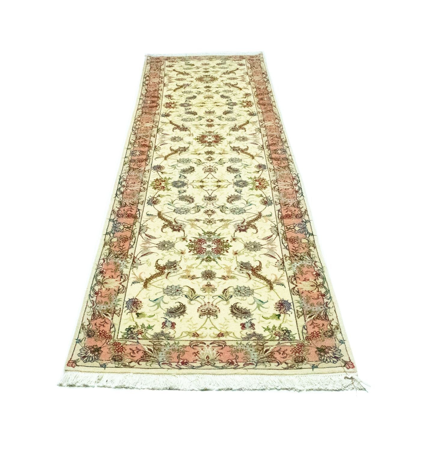 Alfombra de pasillo Alfombra Persa - Tabriz - Real - 317 x 78 cm - beige