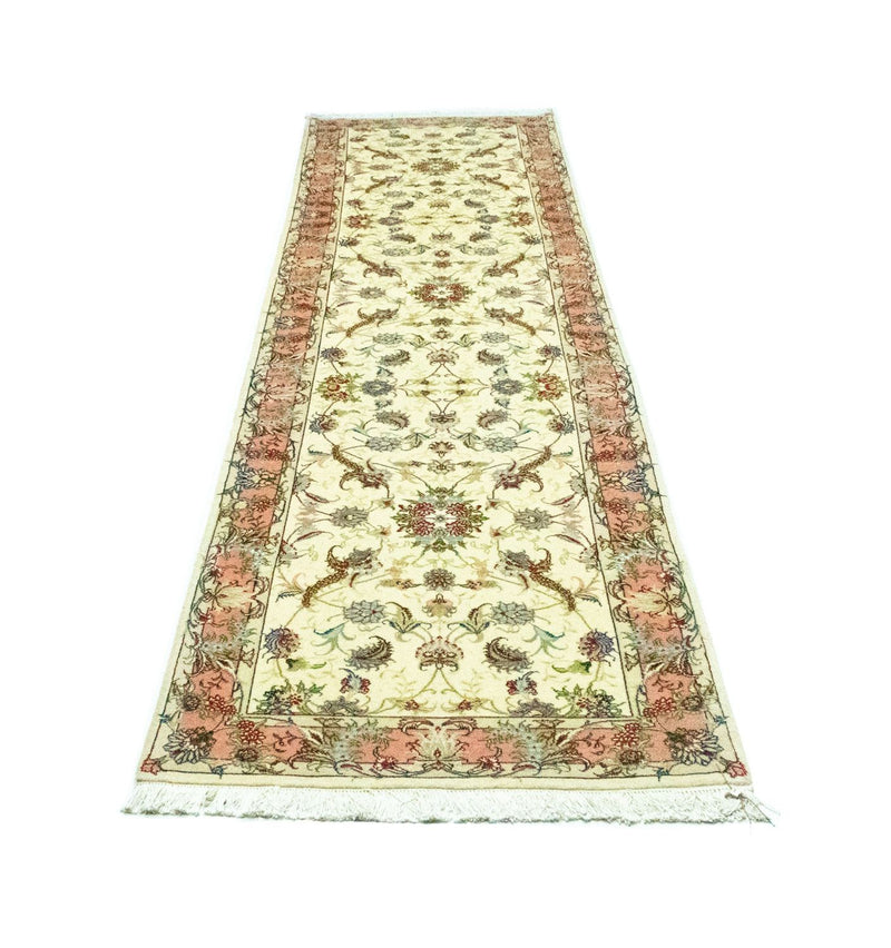 Alfombra de pasillo Alfombra Persa - Tabriz - Real - 317 x 78 cm - beige