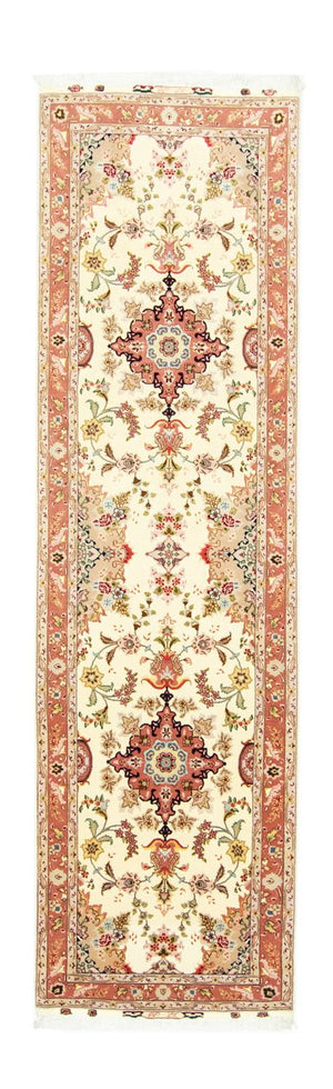 Alfombra de pasillo Alfombra Persa - Tabriz - Real - 313 x 84 cm - beige