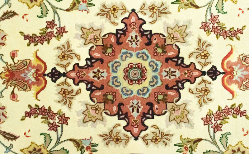 Alfombra de pasillo Alfombra Persa - Tabriz - Real - 313 x 84 cm - beige