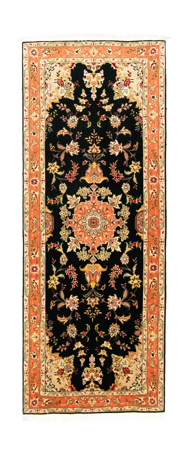 Alfombra de pasillo Alfombra Persa - Tabriz - Real - 215 x 83 cm - negro