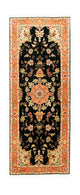 Alfombra de pasillo Alfombra Persa - Tabriz - Real - 215 x 83 cm - negro