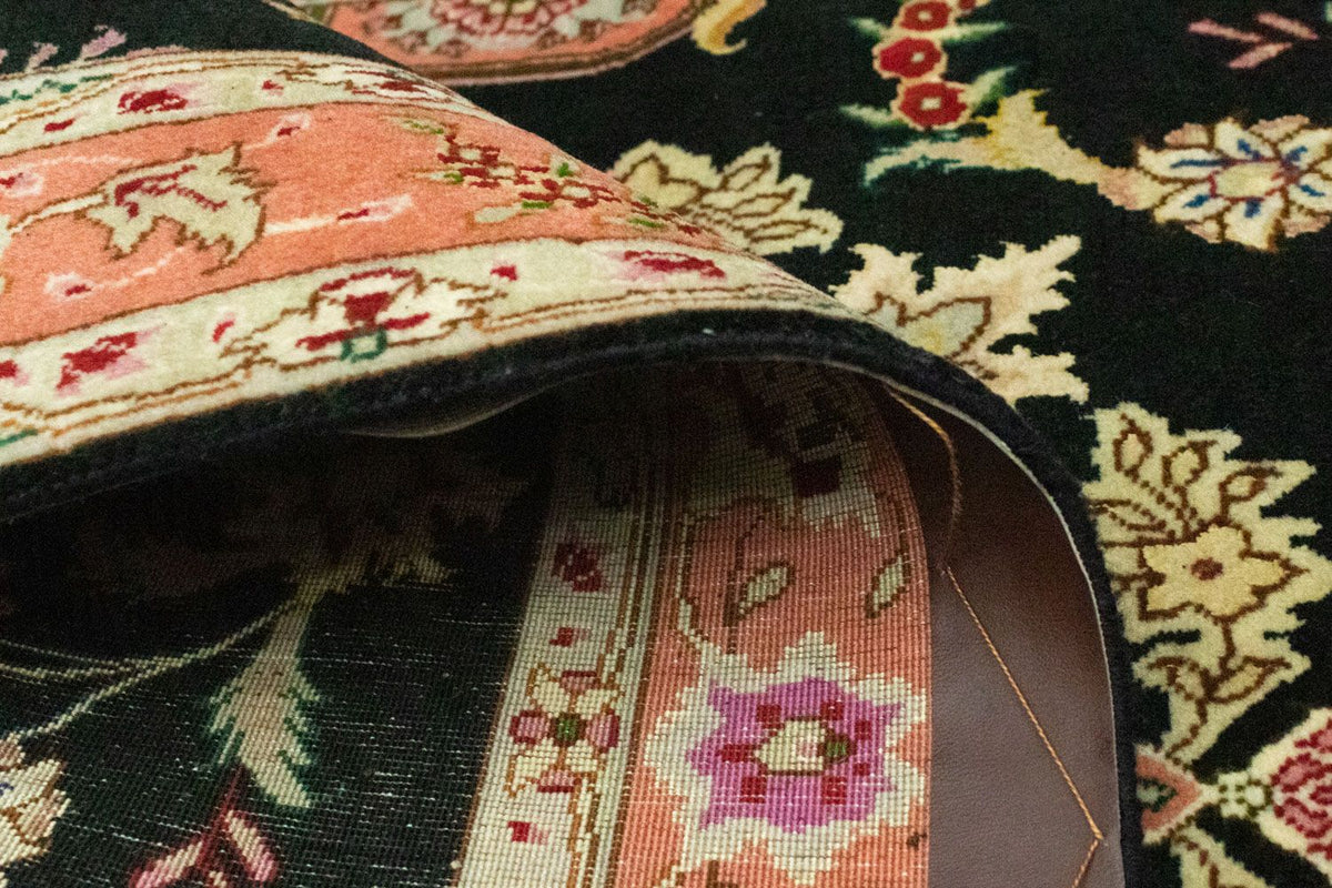 Alfombra de pasillo Alfombra Persa - Tabriz - Real - 215 x 83 cm - negro