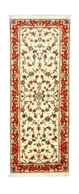 Alfombra de pasillo Alfombra Persa - Tabriz - Real - 210 x 80 cm - beige
