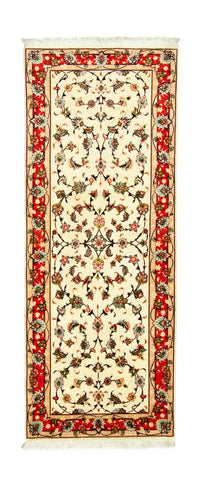Alfombra de pasillo Alfombra Persa - Tabriz - Real - 210 x 80 cm - beige