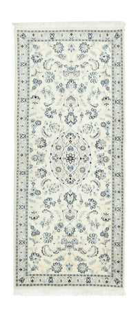 Alfombra de pasillo Alfombra persa - Nain - 194 x 79 cm - blanco natural
