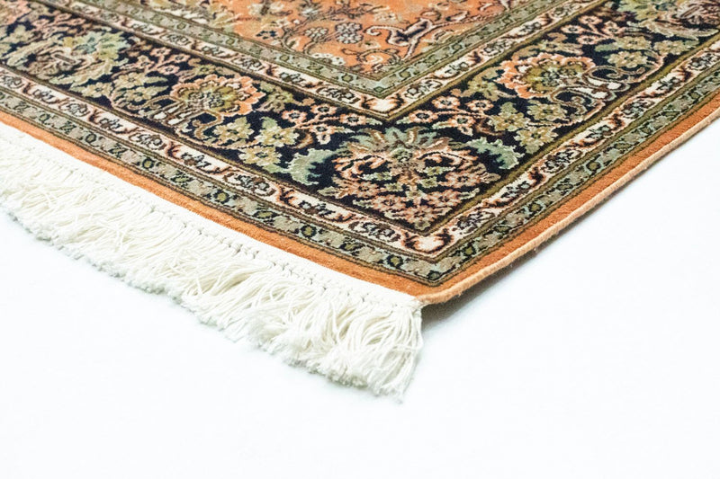 Alfombra de seda - Seda de Cachemira - 181 x 130 cm - óxido