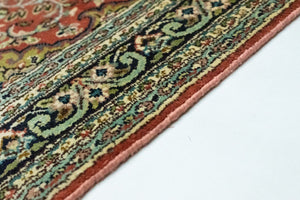 Alfombra de seda - Seda de Cachemira - 94 x 64 cm - salmón
