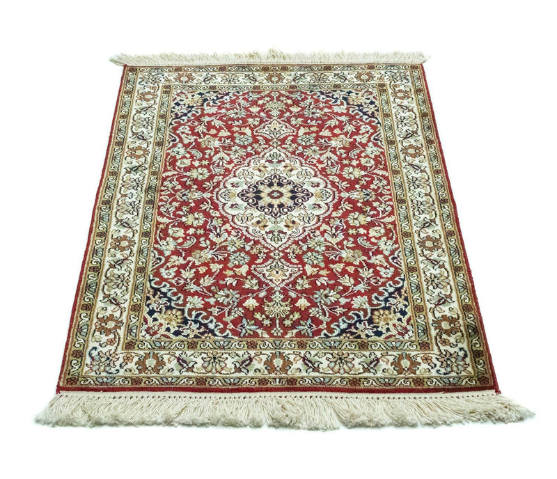 Alfombra de seda - Seda de Cachemira - 95 x 63 cm - rojo