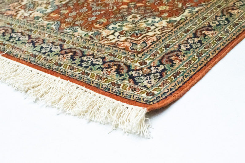 Alfombra de seda - Seda de Cachemira - 94 x 63 cm - óxido