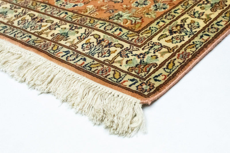 Alfombra de seda - Seda de Cachemira - 95 x 61 cm - óxido