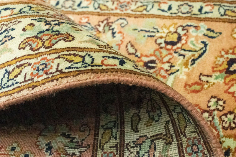 Alfombra de seda - Seda de Cachemira - 95 x 61 cm - óxido