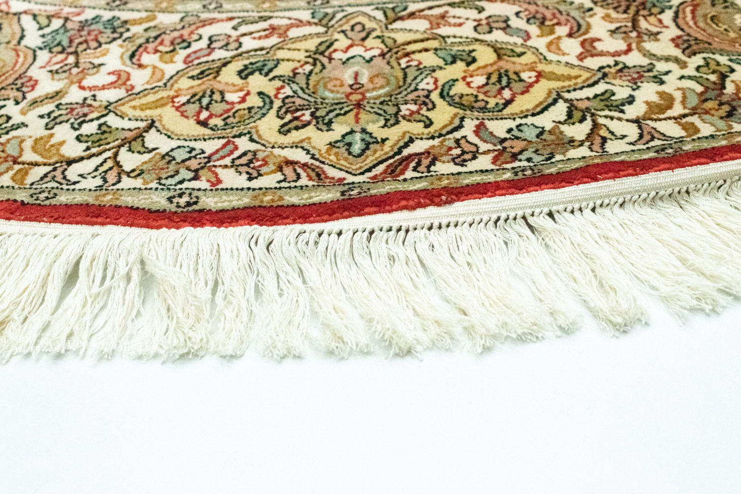 Alfombra de seda - Seda de Cachemira cuadrado  - 158 x 150 cm - rojo