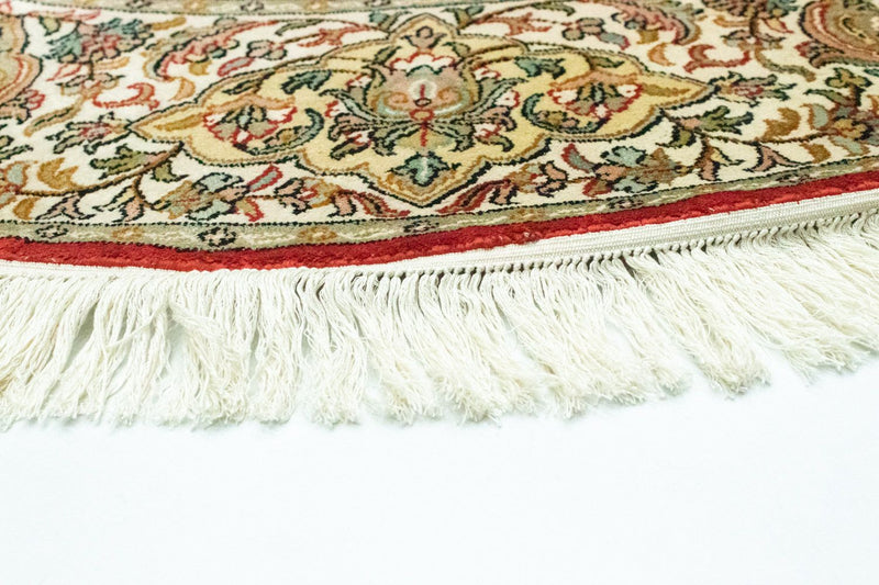 Alfombra de seda - Seda de Cachemira cuadrado  - 158 x 150 cm - rojo