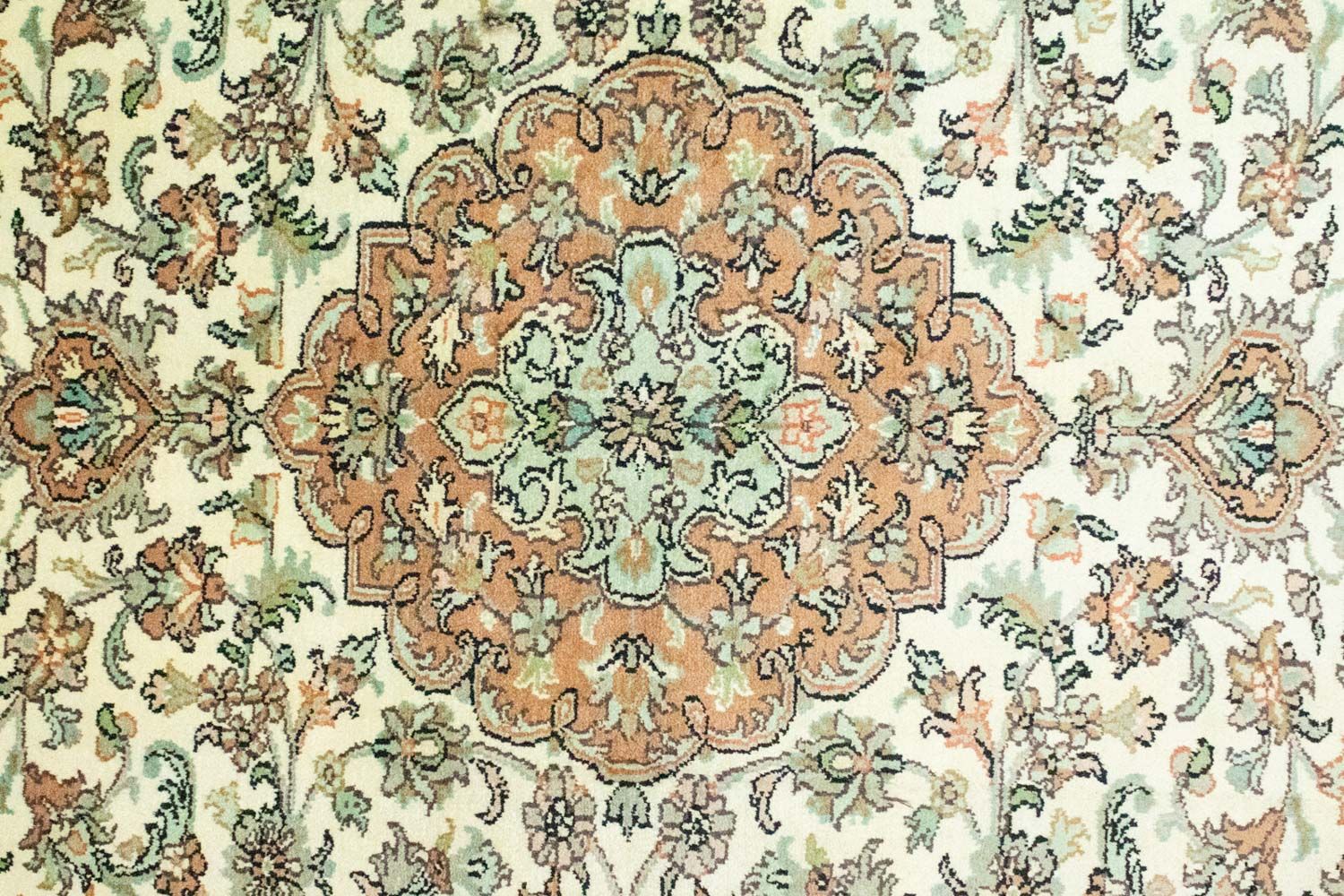 Alfombra de seda - Seda de Cachemira - 183 x 129 cm - beige