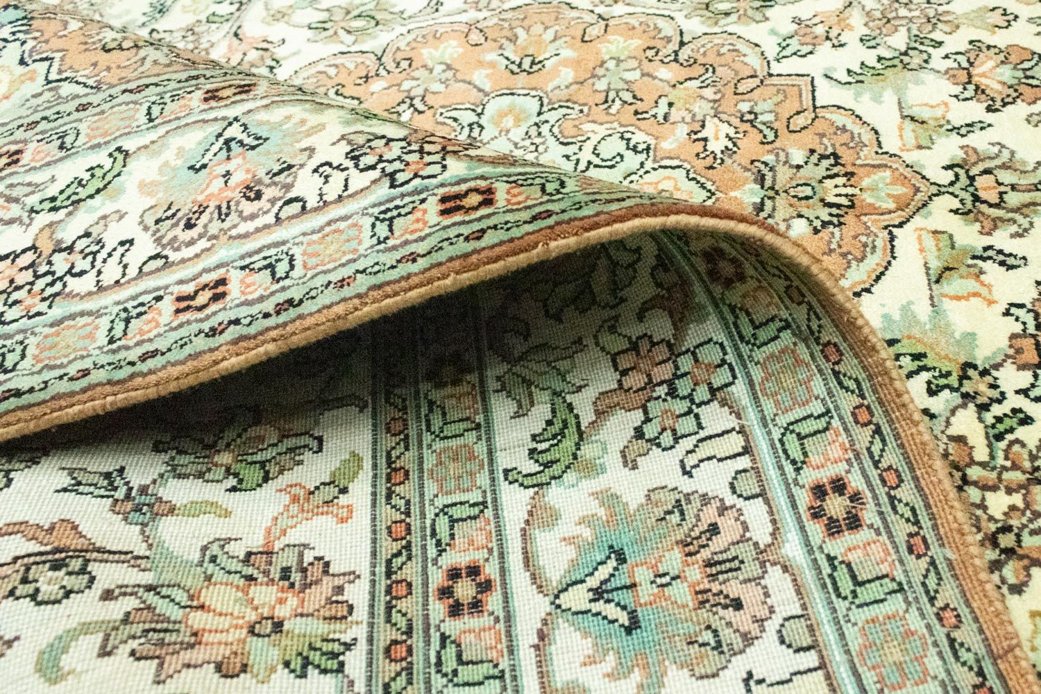 Alfombra de seda - Seda de Cachemira - 183 x 129 cm - beige